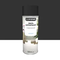Эмаль аэрозольная декоративная Luxens матовая цвет черный 520 мл