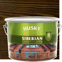 Лазурь для дерева Husky Siberian «Суперлазурь» полуглянцевая палисандр 9 л
