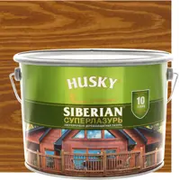 Лазурь для дерева Husky Siberian «Суперлазурь» полуглянцевая тиковое дерево 9 л
