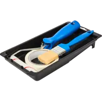 Набор малярный Dexter валик 100 мм и кисть 40 мм, ручка, кювета, скотч