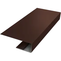 J-Профиль с полиэтиленовым покрытием 2 м 18мм 0.45 мм цвет коричневый