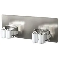 Держатель для инвентаря Homequeen пластик цвет стальной