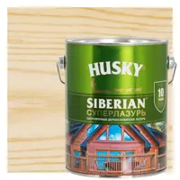 Лазурь для дерева Husky Siberian Суперлазурь цвет бесцветный 2.7 л