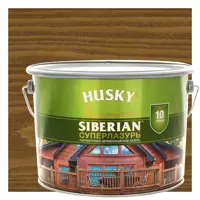Лазурь для дерева Husky Siberian Суперлазурь цвет ореховое дерево 9 л