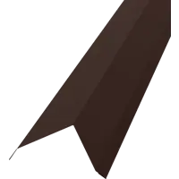 Планка ветровая для металлочерепицы 80x100 мм 2 м 0.4 мм RAL 8017 коричневый