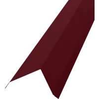 Планка ветровая для металлочерепицы 80x100 мм 2 м 0.4 мм RAL 3005 красный