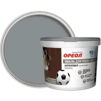 Эмаль акриловая для пола Ореол полуматовая цвет темно-серый 2.3 кг