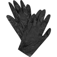 Перчатки виниловые B&B bright.balanced PVBBL5black размер 9/L одноразовые черные, 5 пар