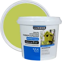Эмаль Luxens акриловая полуматовая цвет зеленое яблоко 0.9 кг