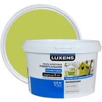 Эмаль Luxens акриловая полуматовая цвет зеленое яблоко 2.5 кг