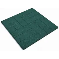 Плитка резиновая 500x500x20 мм паркет зеленый 0.25 м²