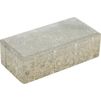 Плитка тротуарная прямоугольная Лайн 200x100x60 мм серый