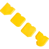 Набор шпателей резиновых для выравнивания герметика Makers 45 мм, 4 шт.