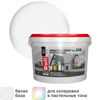 Краска-грунт армированная по OSB Dali матовая цвет белый База А 3 кг
