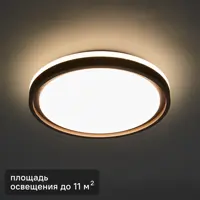 Светильник настенно-потолочный светодиодный Lumion Navil 3044/CL 30 Вт нейтральный белый свет цвет коричневый