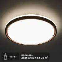 Светильник настенно-потолочный светодиодный Lumion Navil 3044/EL 72 Вт регулируемый белый свет цвет коричневый