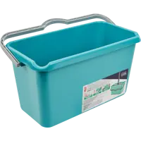 Ведро хозяйственное прямоугольное Hitt 14 л полипропилен цвет бирюзовый