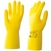 Перчатки латексные Profiline HQ размер 8/M, с хлопковым напылением