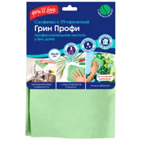 Салфетка Youll Love Грин Профи микрофибра с полиуретановой пропиткой 30x30см цвет зеленый