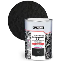 Грунт-эмаль по ржавчине 3 в 1 Luxens молотковая цвет черный 2.4 кг