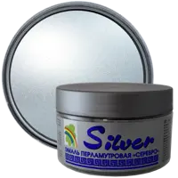 Эмаль акриловая Радуга глянцевая перламутровое серебро Р-117 0.25 л