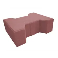 Плитка тротуарная Тавр 182x157.5x80 мм цвет терракотовый