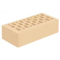 Кирпич облицовочный Голицынский M175 слоновая кость гладкий 250x120x65 мм 1 НФ