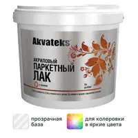 Лак паркетный Akvateks акриловый полуматовый бесцветный 5 л