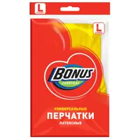 Перчатки латексные Бонус размер 9/L универсальные