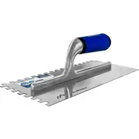 Гладилка зубчатая из нержавеющей стали Vertextools 16-08-08 128x280 мм, зуб 8x8 мм