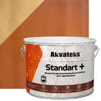 Антисептик защитно-декоративный Akvateks Standart полуматовый тик 9 л