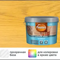 Лак для стен на водной основе Pinotex Lacker Aqua 10 цвет прозрачный матовый 9 л