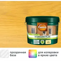 Антисептик Pinotex Standard Plus полуматовый прозрачный 9 л