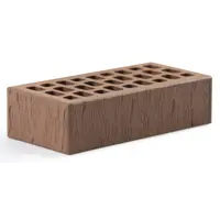 Кирпич облицовочный Volgabrick M200 Нева темно-красный флэш вертикальный рустик 250x120x65 мм 1 НФ