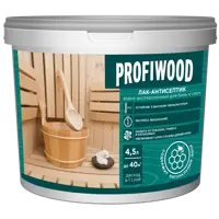 Лак-антисептик для бань и саун водно-дисперсионный Profiwood цвет бесцветный полуглянцевый 4.5 кг
