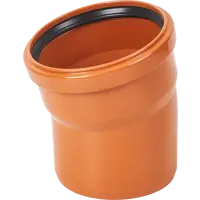 Отвод Хемкор d110 мм 15° пластиковый для наружной канализации