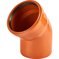 Отвод Хемкор d110 мм 45° пластиковый для наружной канализации