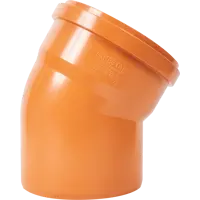 Отвод Хемкор d160 мм 30° пластиковый для наружной канализации