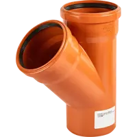 Тройник Хемкор d110 мм 45° пластиковый для наружной канализации