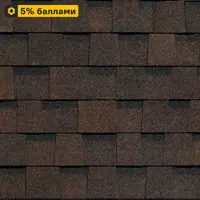 Гибкая черепица ламинированная Docke Pie Dragonsiberia темно-коричневая 2.38 м²