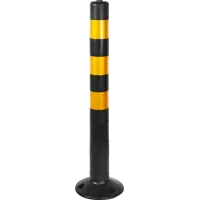 Столбик пластиковый гибкий 750 мм цвет черный, желтый