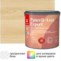 Лак для стен и потолков Tikkurila Paneeli-Assa Expert База EP бесцветный матовый 2.7 л