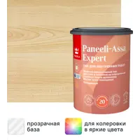 Лак для стен и потолков Tikkurila Paneeli-Assa Expert База EP бесцветный полуматовый 0.9 л