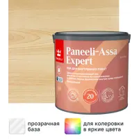 Лак для стен и потолков Tikkurila Paneeli-Assa Expert База EP бесцветный полуматовый 2.7 л