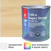 Лак яхтный Tikkurila Unica Super Strong База ЕР бесцветный полуматовый 0.9 л