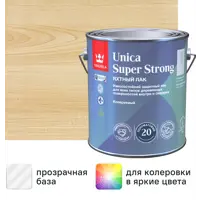 Лак яхтный Tikkurila Unica Super Strong База ЕР бесцветный полуматовый 2.7 л