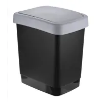 Контейнер мусорный 18 л Idea Твин полипропилен цвет черный