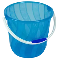 Ведро-спираль круглое Бриг пластик 14 л цвет голубой