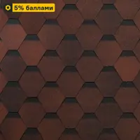 Гибкая черепица Технониколь Оптима красный 3 м²