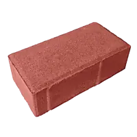 Плитка тротуарная вибропрессованная 100x200x60 мм цвет красный